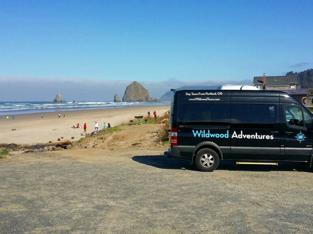 Wildwood Adventures Tour Vehicle at Oregon Coast