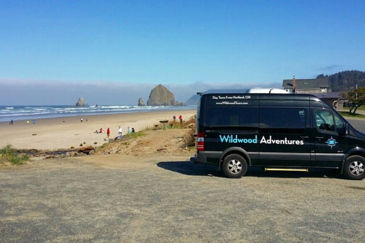 Wildwood Adventures Tour Vehicle at Oregon Coast